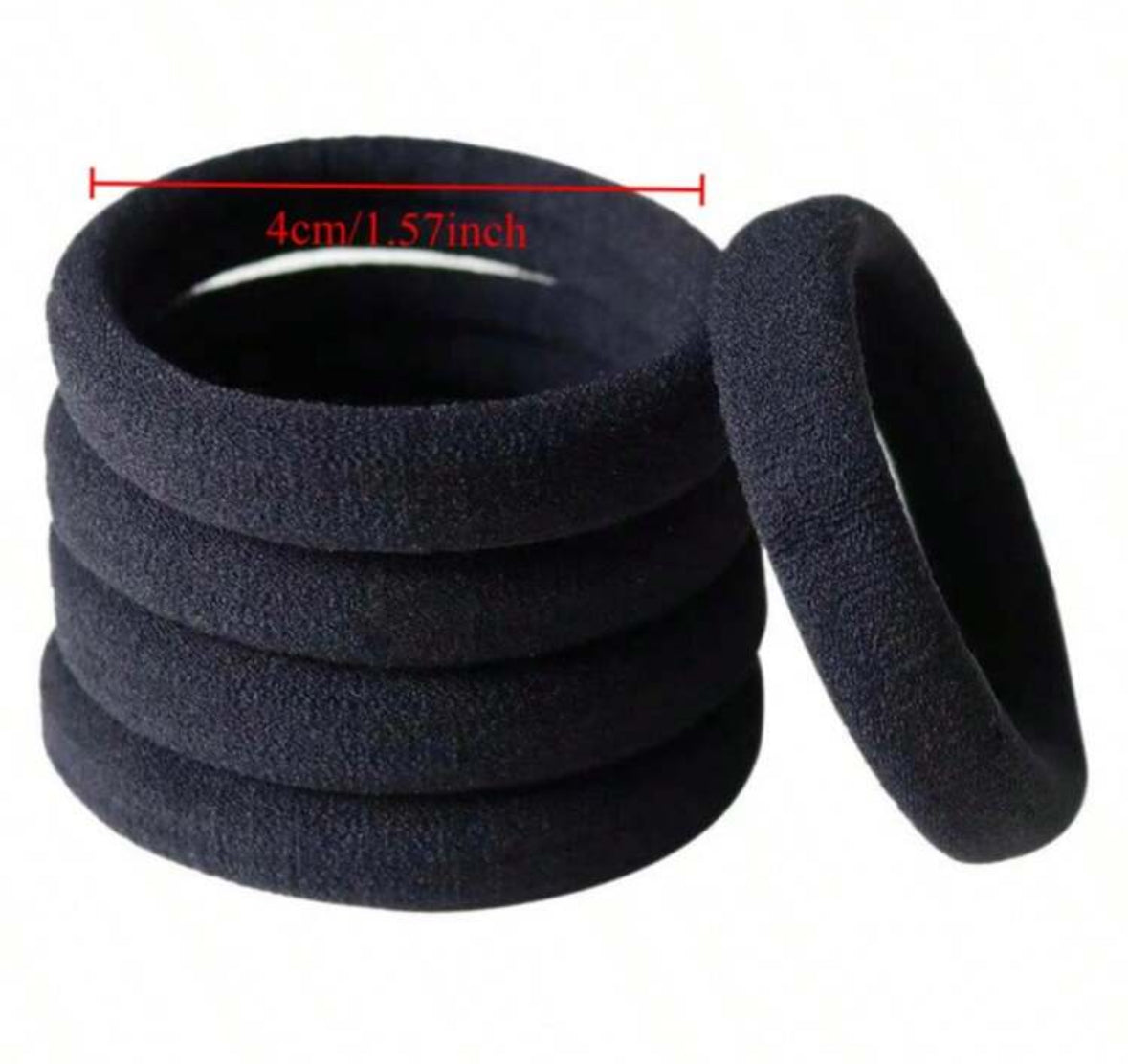 50/100/200 Stück/Set schwarze Haargummis